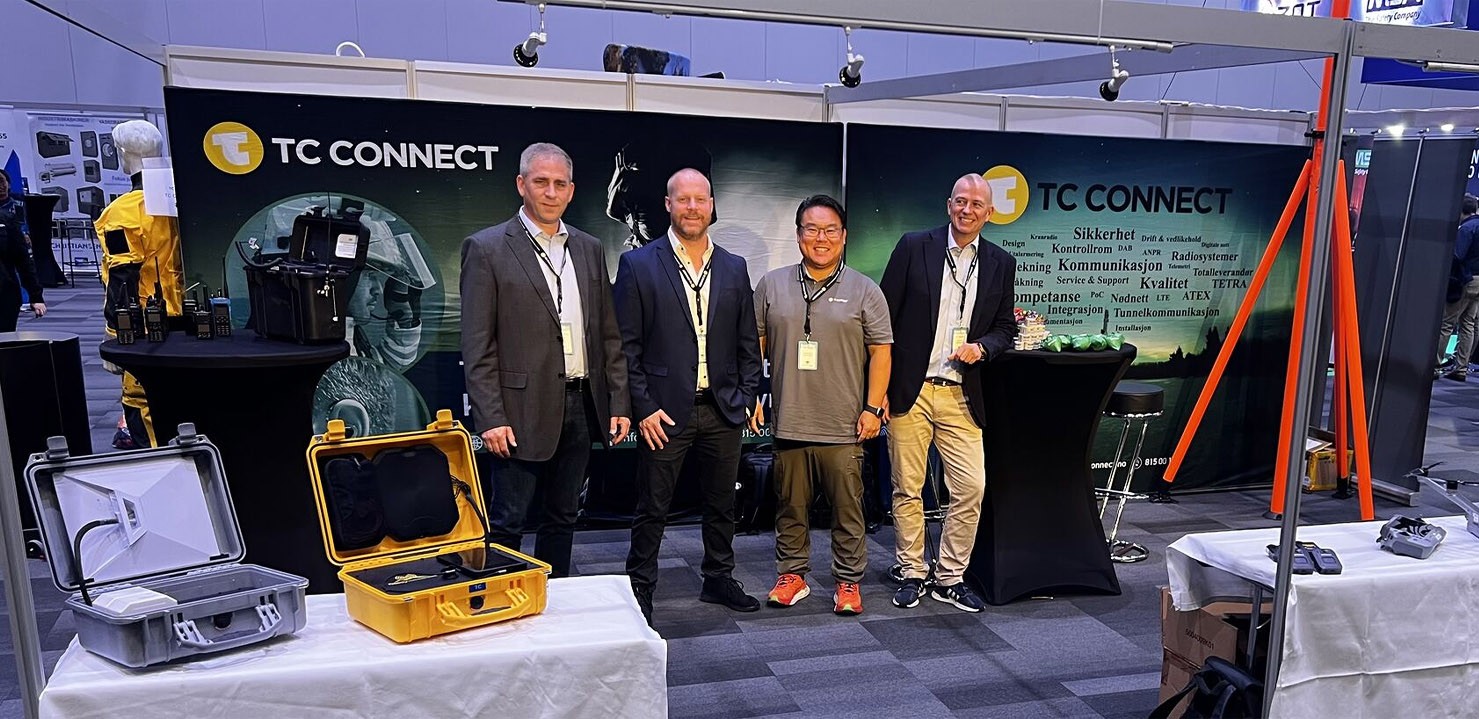 TC Connect hos Brann og Redningskonferansen 2025, der de er hovedsponsor og stiller ut med produktene GARM og Fenrisulfr